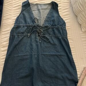 Missguided Denim Sleeveless Dress